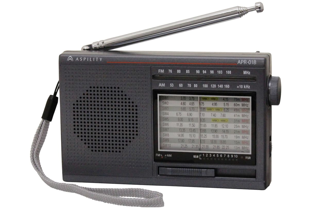 FM/AM/短波対応ラジオ（APR-01B）