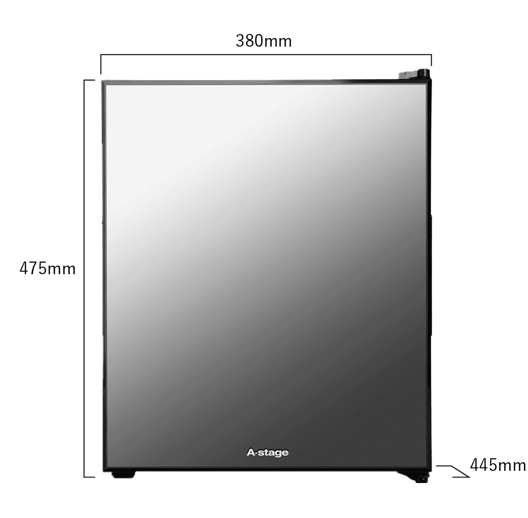 100％本物 A-Stage 1ドアミラーガラス冷蔵庫 32L AR-32L01MG 冷蔵庫