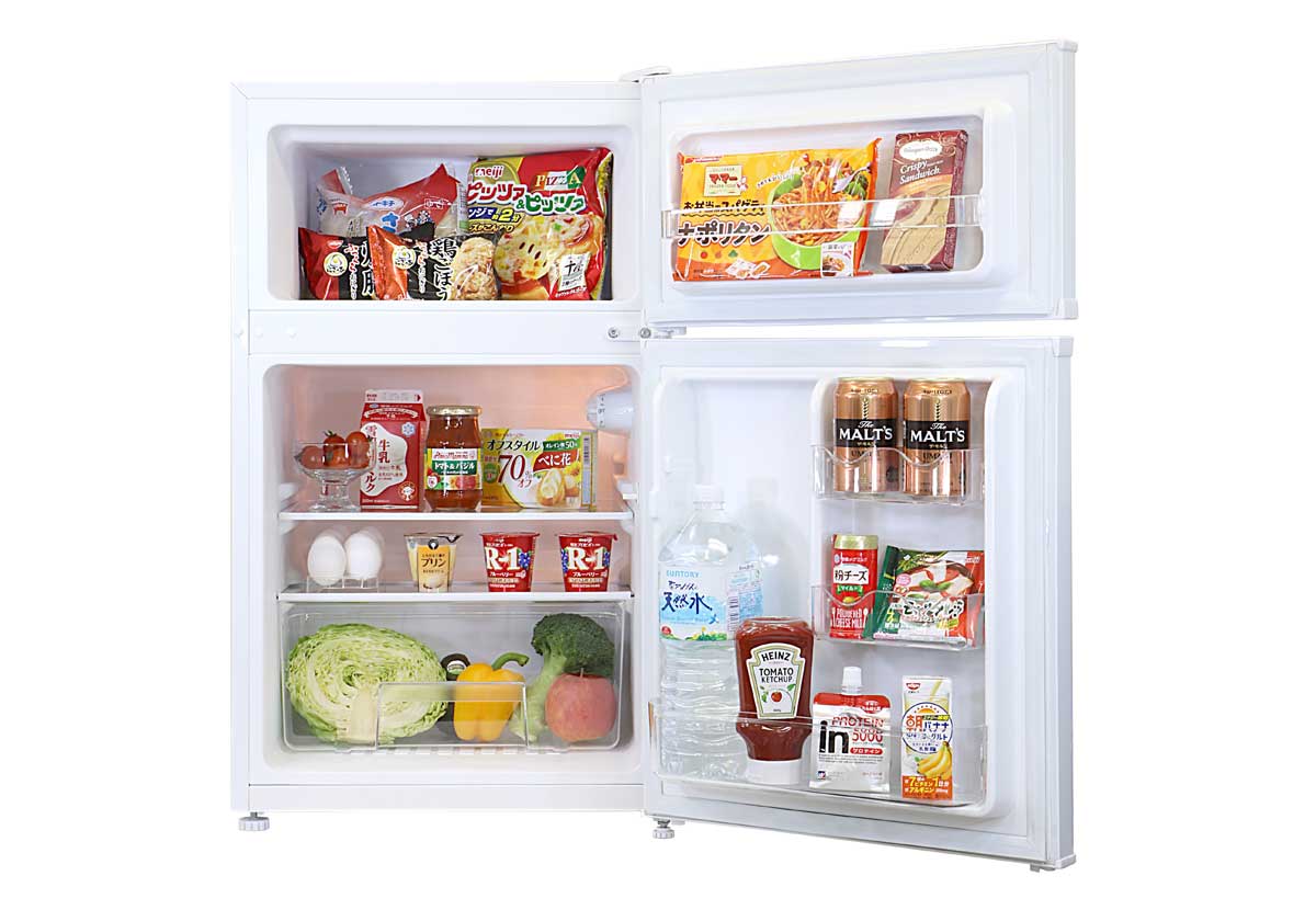 2ドア冷凍/冷蔵庫 90L（R-90WH/RM-90L02BK/DW/SL）
