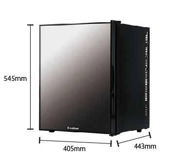 1ドアミラーガラス冷蔵庫 40L（WRH-M140G）｜A-Stage inc.