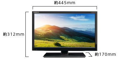 DVD付き 19V型 地上デジタルハイビジョン液晶テレビ(19DTV-01)｜A 