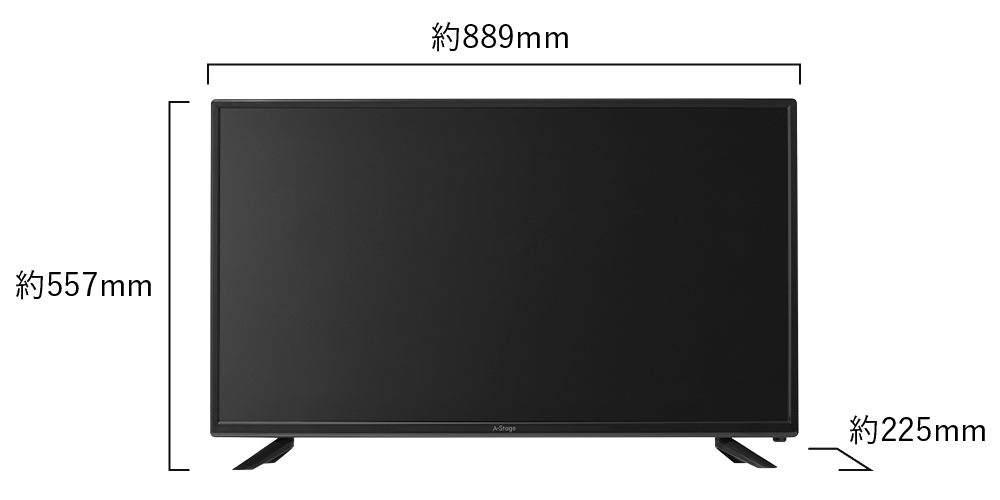 39V型 地上・BS・110度CSデジタルハイビジョンLED液晶テレビ(AS-TV39-300)｜A-Stage inc.